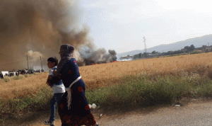 حريق بحقول قمح في بر الياس… والأهالي يناشدون