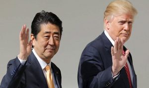 قمة بين رئيس وزراء اليابان والرئيس الأميركي