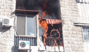 إنقاذ 6 أشخاص من منبى سكني محترق في الجاموس