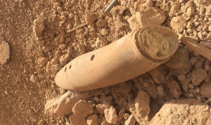 العثور على قذيفة من مخلفات إسرائيل بجانب طريق عيناتا – الأرز