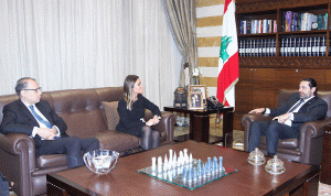 الحريري عرض مع وزيرة التعاون الدولي المصرية العلاقات الثنائية