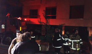 حريق في غرفة داخل مبنى سكني في البياضة