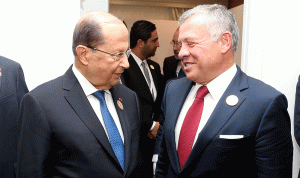 عون التقى العاهل الأردني: اتفاق على توحيد الجهود