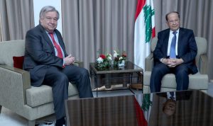 عون لغوتيريس: أولويتنا عودة النازحين إلى بلادهم