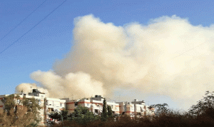 بالفيديو: حريق ضخم يلتهم محلات تجارية في الشويفات