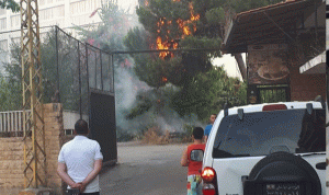 بالصور: حريق بجانب كلية الزراعة في الدكوانة