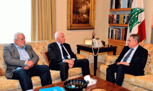 السنيورة التقى موفد الرئيس الفلسطيني