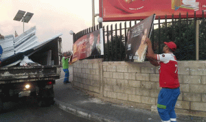 حملة لنزع الصور واللافتات المخالفة في طرابلس