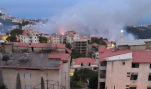 بالفيديو والصور: حريق كبير في أحراج القرنة الحمرا – مزرعة يشوع – زكريت