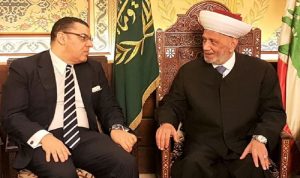 دريان عرض الاوضاع مع السفير المصري الجديد في لبنان