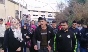 اعتصام لمجموعة من طلاب معهد حلبا المهني