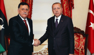 اجتماع “مغلق” بين أردوغان والسراج في إسطنبول