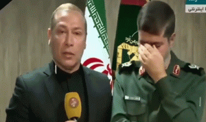 المتحدث باسم الحرس الثوري يبكي أثناء إعلان اغتيال سليماني (فيديو)