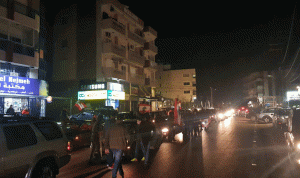 مسيرات سيارة للمحتجين في الكورة