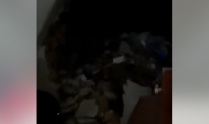 بالفيديو: هبوط سقف منزل في طرابلس
