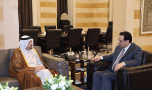 دياب عرض الأوضاع مع سفير قطر