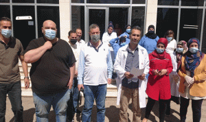 وقفة احتجاجية لموظفي مستشفى بعلبك ومطالبة بإنصافهم