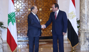 السيسي: نتطلع الى تعزيز العلاقات الثنائية بين مصر ولبنان