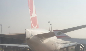 بالصور: اصطدام طائرة للـ”MEA” بطائرة تركية في لاغوس