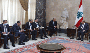 وزير خارجية مصر من بعبدا: نقف الى جانب الشعب اللبناني