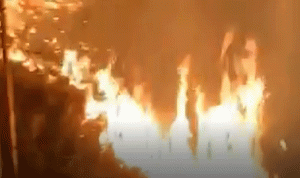 حريق كبير في احراج دوحة عرمون (فيديو)