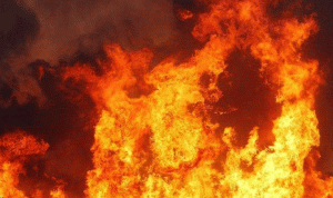 حريق كبير بين بلدتي داريا وغريفة