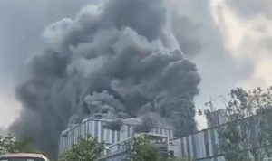 احتراق مبنى تابع لشركة “هواوي” في الصين (فيديو)