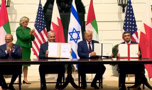 توقيع اتفاق السلام التاريخي بين الإمارات والبحرين وإسرائيل