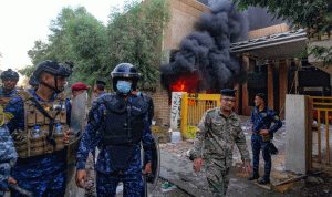 اعتقالات عراقية بعد حادثة حرق مقر “الديمقراطي الكردستاني”