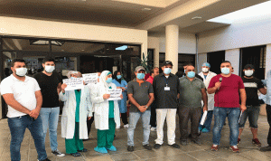 اعتصام في مستشفى صيدا الحكومي: لحلّ ازمة الرواتب
