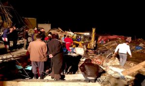 جريحان في انهيار سطح مبنى في بعلبك (صورة)