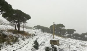 العاصفة مستمرة… أمطار ورياح وثلوج على 1400 متر