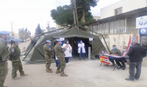 خيمة لتلقي اللقاح هبة لمستشفى مرجعيون الحكومي