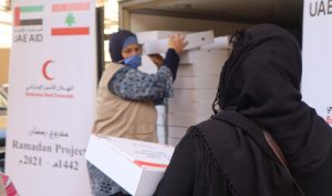 مساعدات من “الهلال الأحمر الإماراتي” للبنانيين