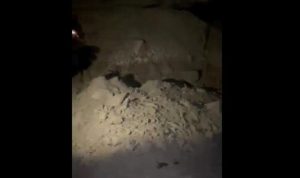 سقوط صاروخ في لحفد الجبيلية (فيديو)