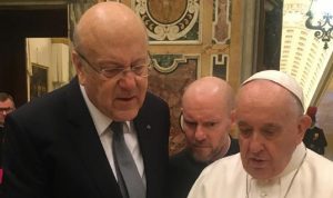سفير لبنان لدى الكرسي الرسولي: زيارة ميقاتي إلى الفاتيكان ناجحة