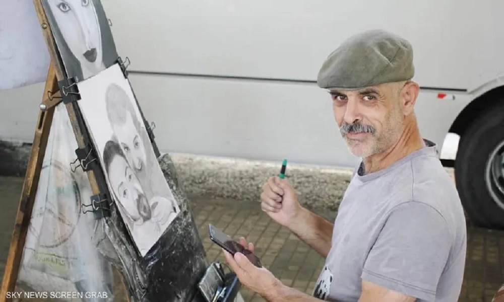 قصة فنان بيروتي… يحارب الأزمة الاقتصادية “بالرصاص والفحم”