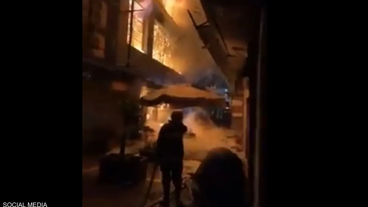 بالفيديو- مقتل 11 شخصا جراء حريق هائل في دمشق