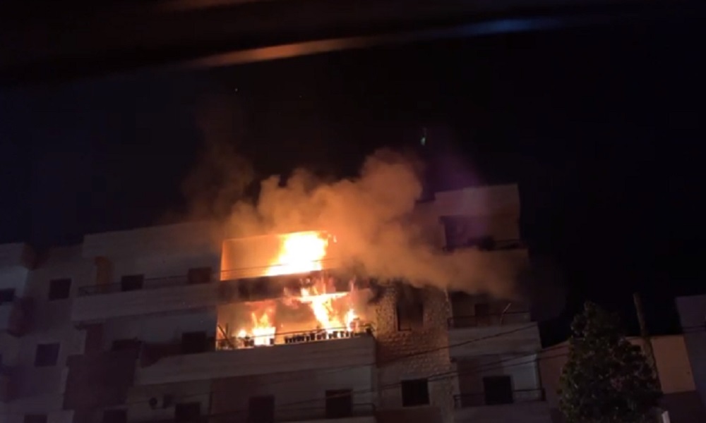 حريق بمحل لأجهزة الحاسوب في عكار
