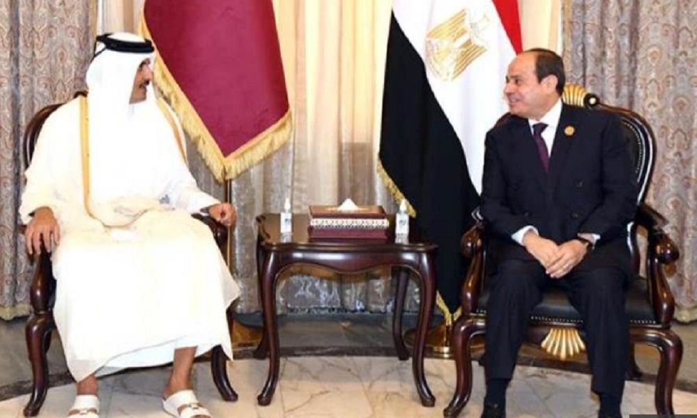 السيسي يلتقي أمير قطر في زيارة رسمية