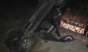 إنقلاب سيارة مسؤول الجماعة الإسلامية في صيدا