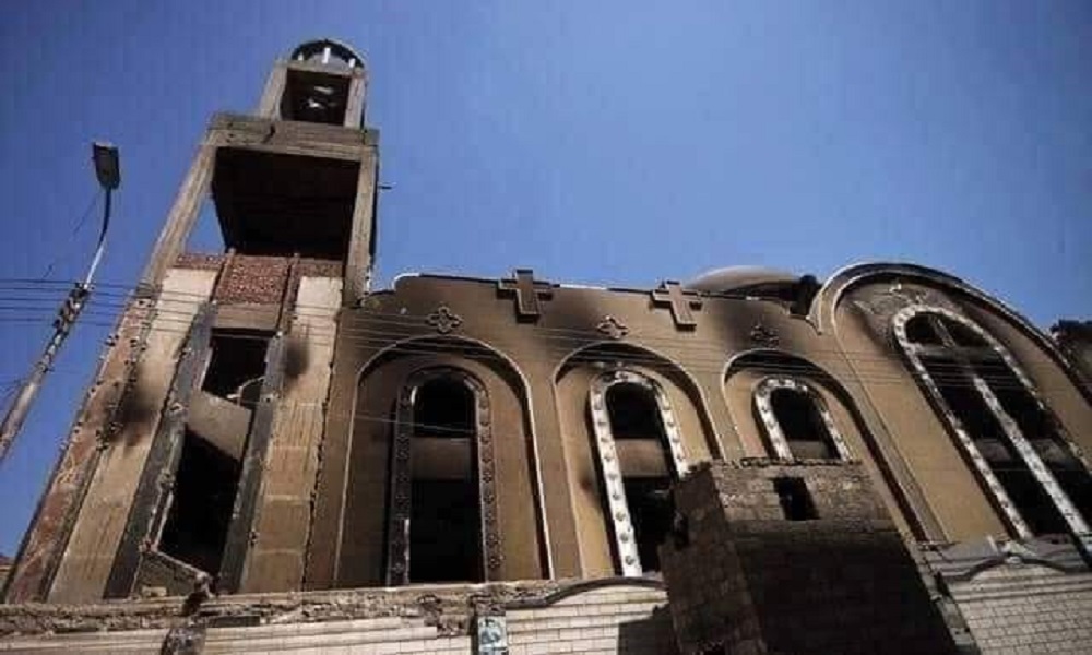 وفاة كاهن كنيسة أبو سيفين جراء الحريق