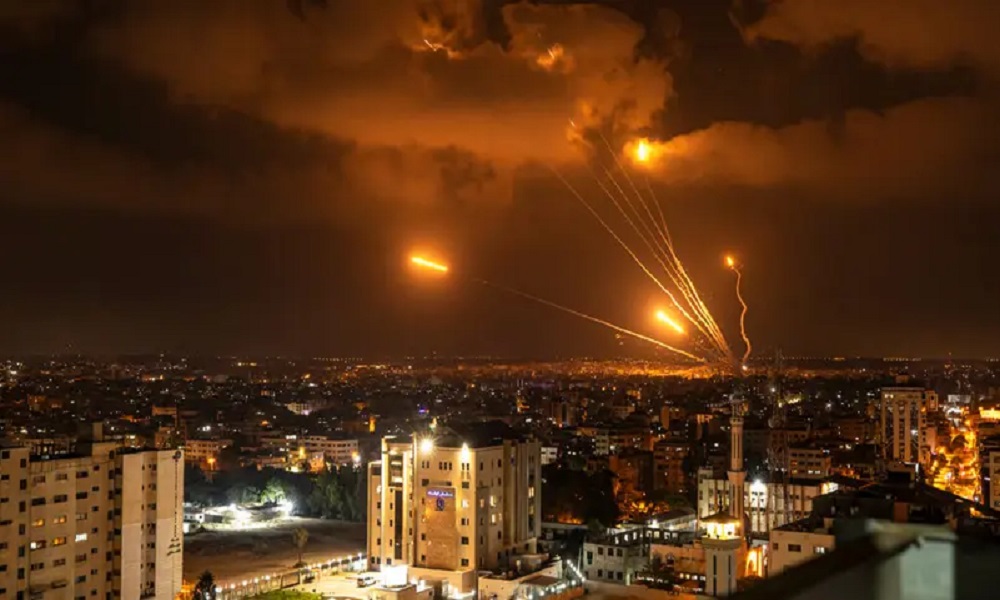 رشقات صاروخية من غزة باتجاه تل أبيب