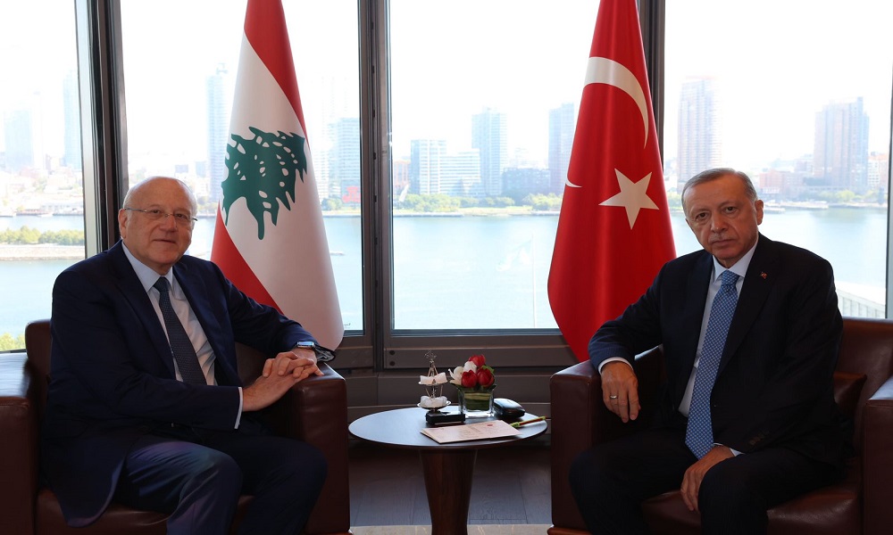 أردوغان لميقاتي: تركيا تقف الى جانب لبنان