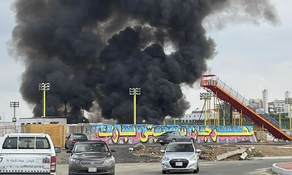 حريق هائل في جدة