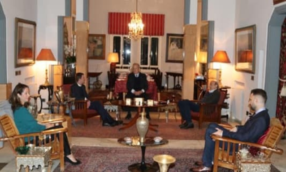 جنبلاط عرض للتطورات مع هيل والسفير التشيكي