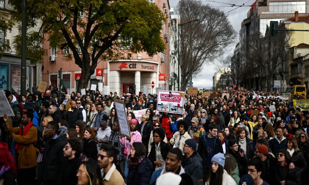 تظاهرات حاشدة بالعاصمة البرتغالية
