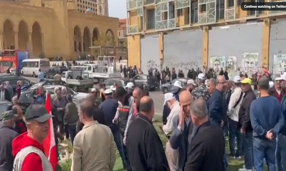 بالفيديو- تحرك شعبي وسط بيروت