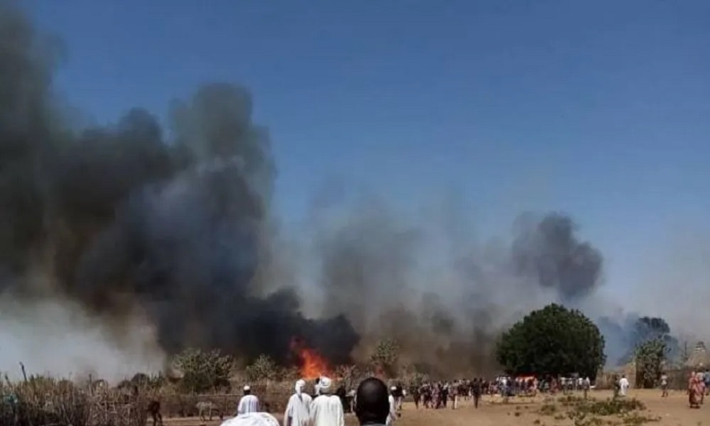 حريق هائل يلتهم عشرات المنازل في دارفور