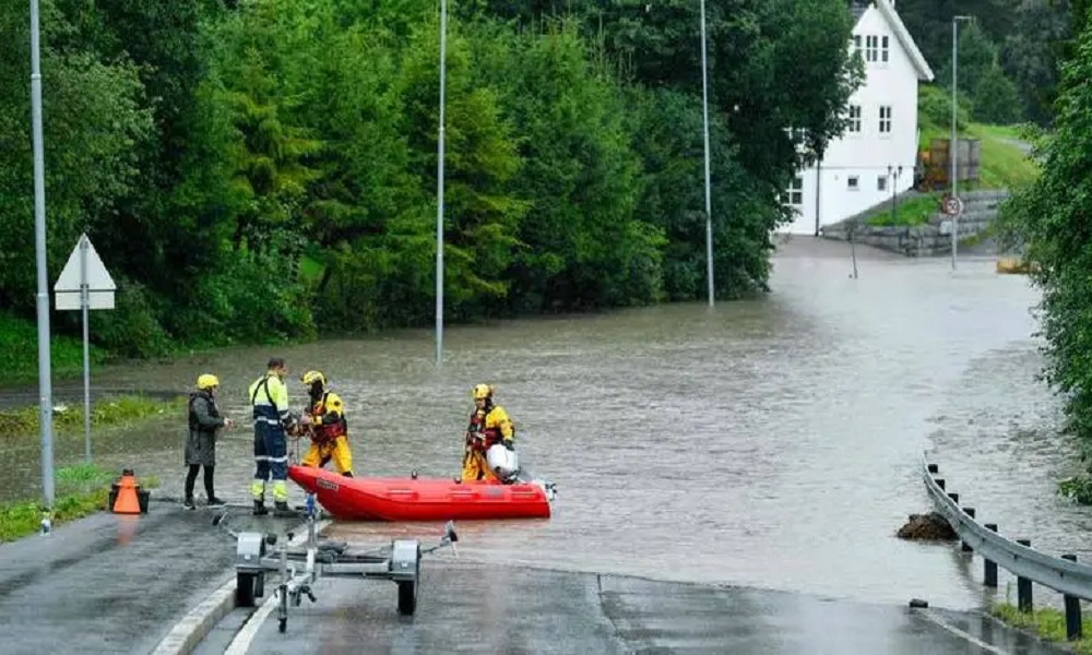 في النرويج… إجلاء آلاف الأشخاص بسبب الفيضانات